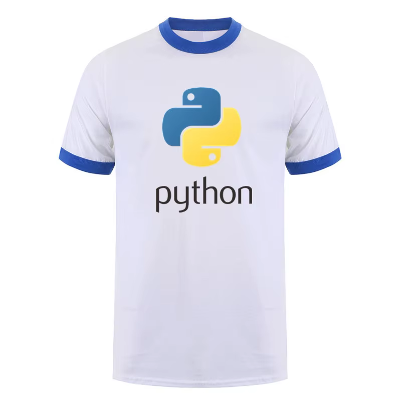 Langue de programmation informatique Python t-shirt hommes coton été à manches courtes programmeur d