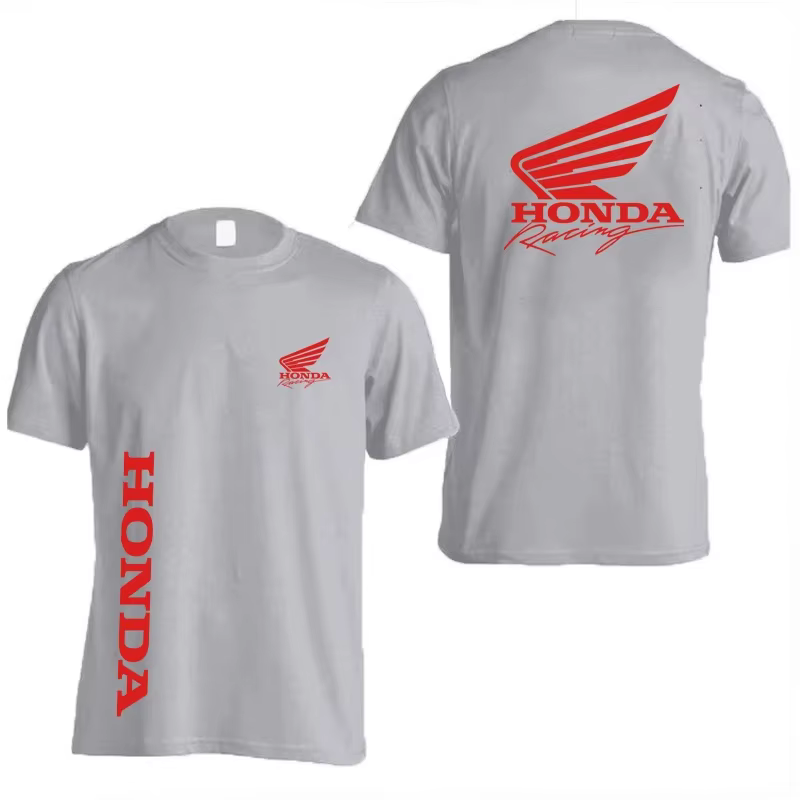 T-shirt de course en pur coton pour hommes Honda, nouveau t-shirt d'extérieur pour femmes, haut de s
