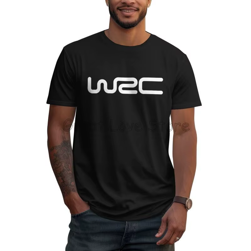 Championnat du monde des rallyes WRC imprimé t-shirt homme à manches courtes col rond T-shirts homme