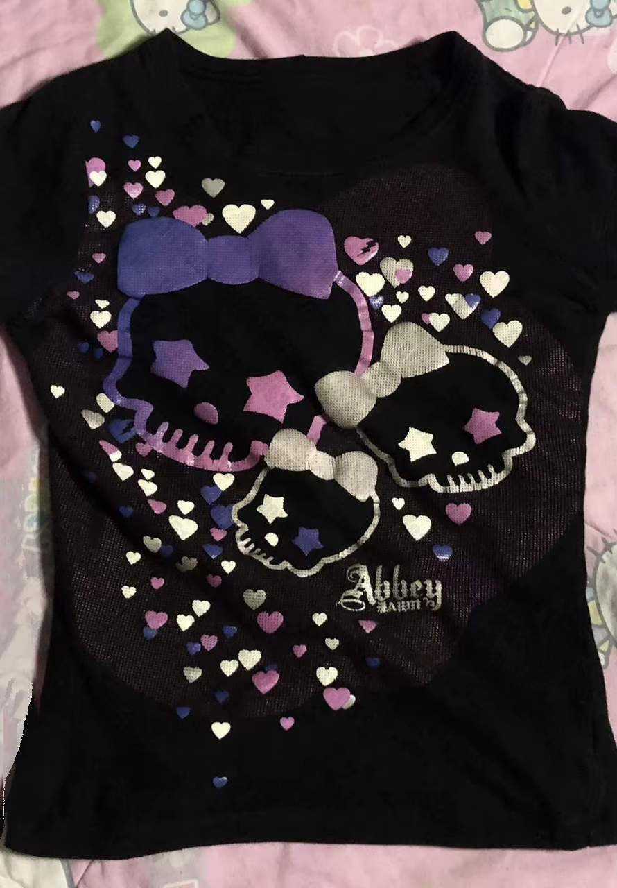 Haut court femmes Kpop femme vêtements graphiques t-shirts Trashy Y2k hauts Star Girl Y2k femmes rec