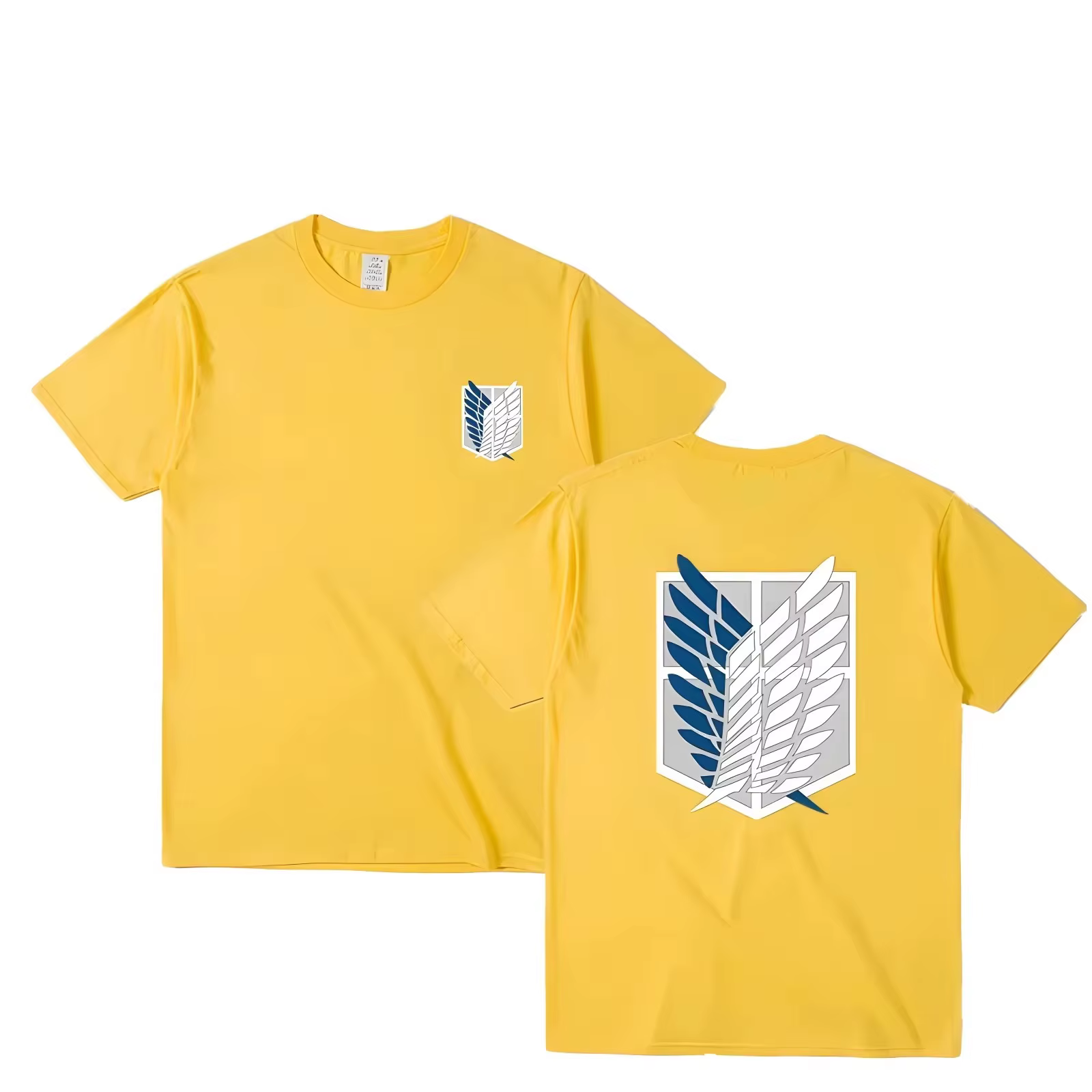 Attaque sur Titan T-shirt ailes de liberté à manches courtes Ackerman Mikasa Eren Jaeger hommes haut