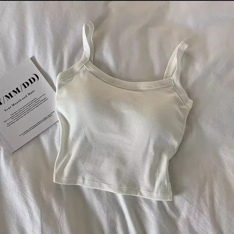Haut court femmes Sexy hauts sans manche mode sous-vêtements féminins dame Camisole fille basique T-