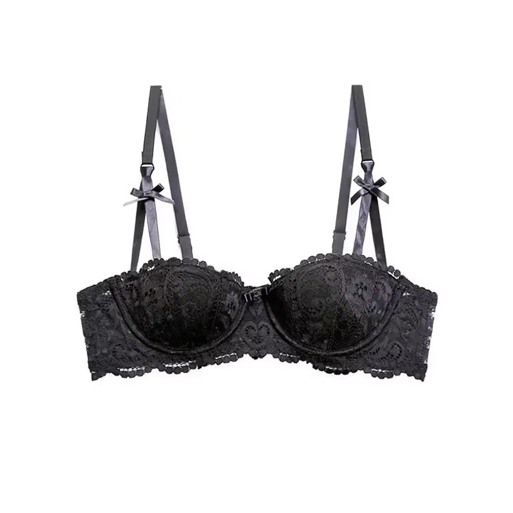 Soutien-Gorge Sexy en Dentelle pour Femme, Demi-Bonnet, Push Up, Style Français, Lingerie Douce, Hau