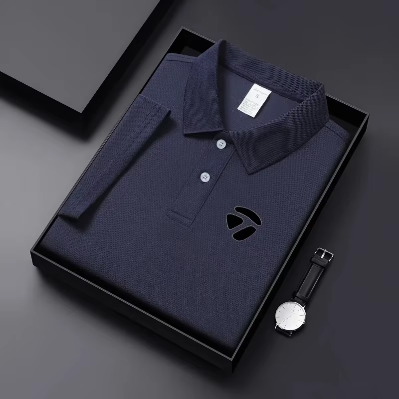 T-shirt décontracté à manches courtes et col revers pour homme, idéal printemps-été, style sport gol