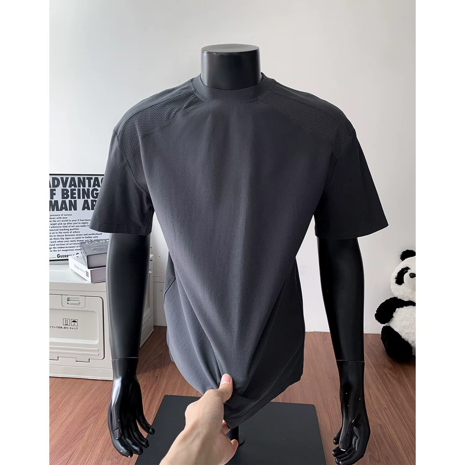 T-shirt respirant et frais pour homme avec design estival, haut de gamme à manches courtes et empièc