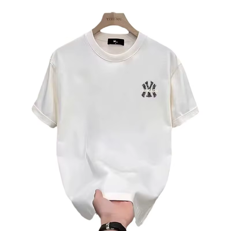 Nouveau T-shirt imprimé pour homme à manches courtes, tendance streetwear, col rond en coton, pour l