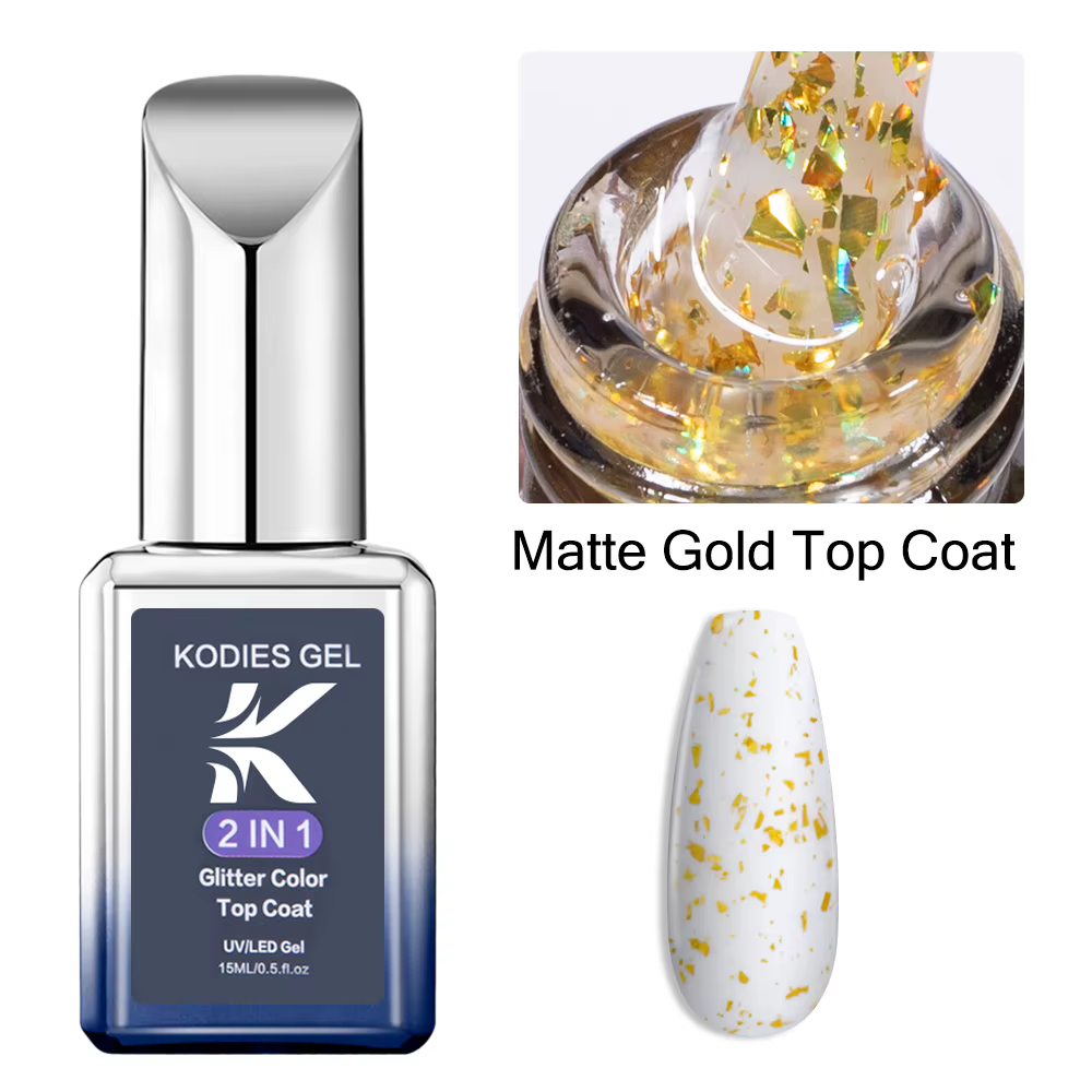 KODIES GEL mat couche de finition UV Gel vernis à ongles 15ML fort velours mat Gel finition scellant