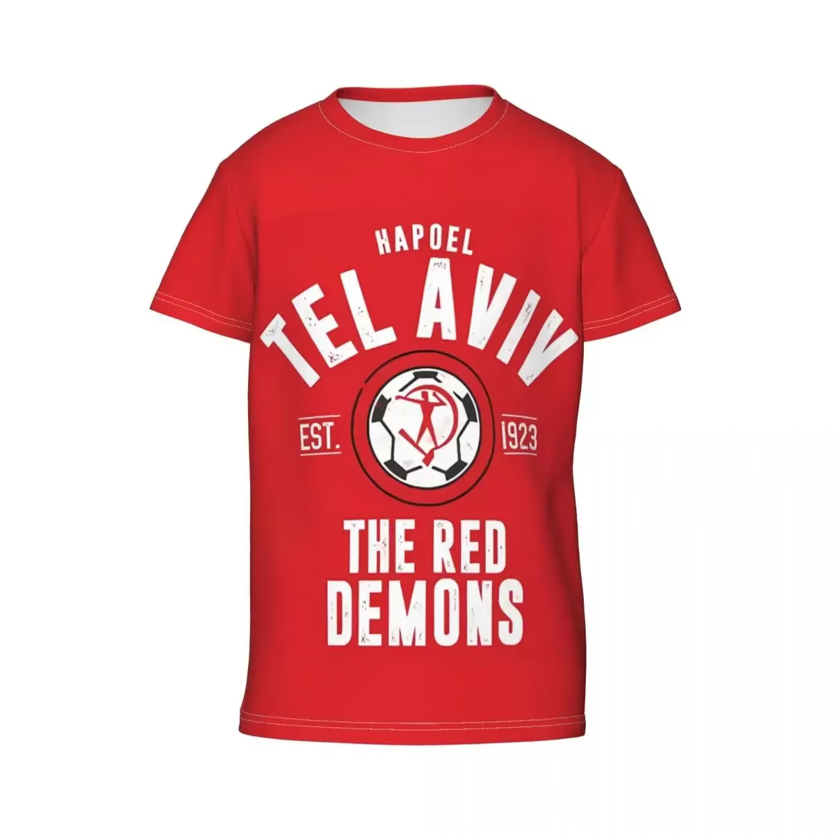 Hapoel Tel Aviv T Shirt - T-shirts à manches courtes et col rond doux pour adolescente et garçon