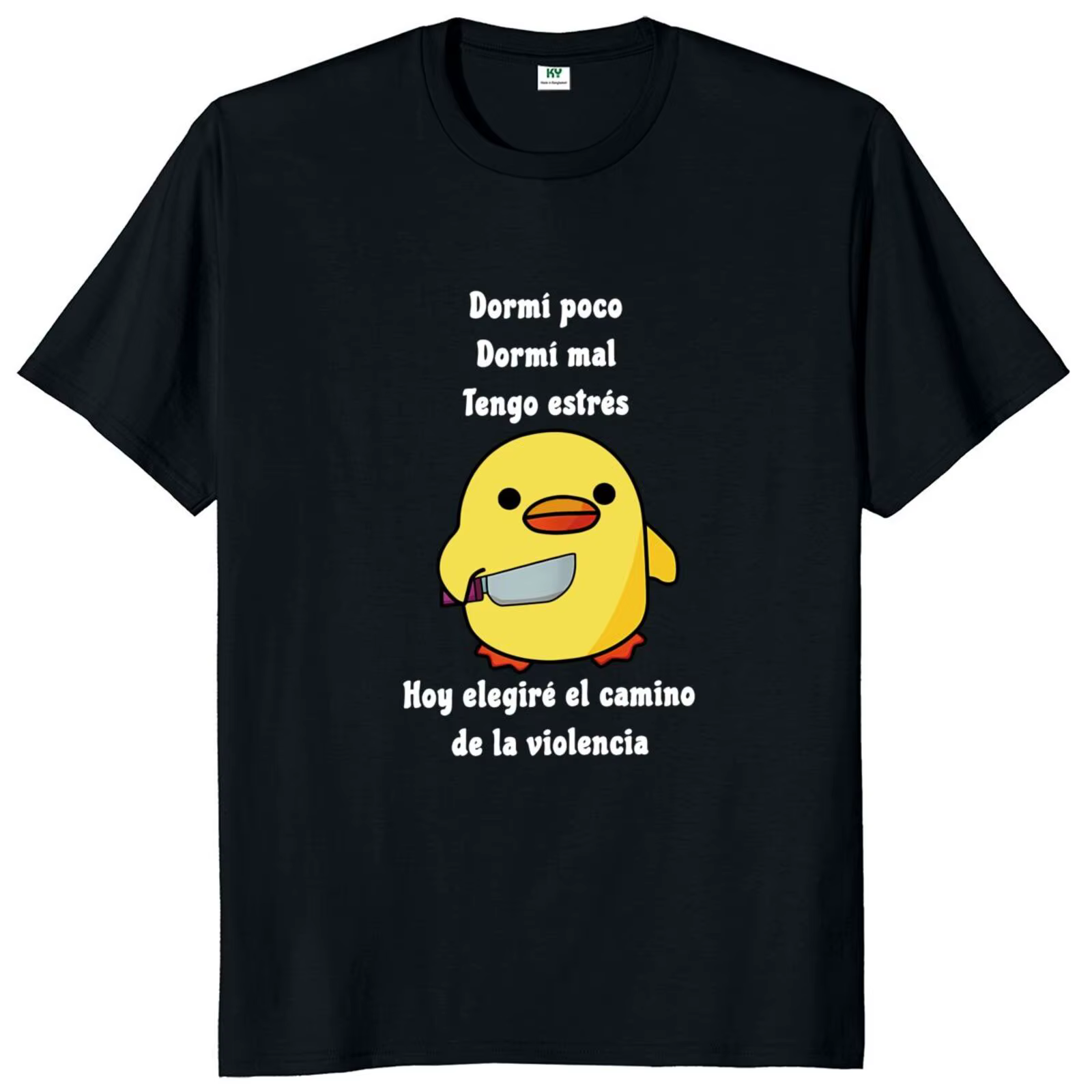 T-shirt humoristique « Je dors peu et mal car je suis sous pression aujourd'hui » en coton doux unis