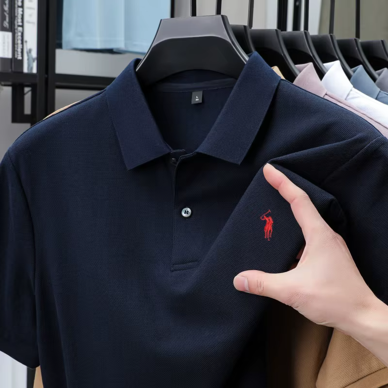 Polo brodé Paul Pony de marque haut de gamme, confortable, vêtements pour hommes, à la mode, en pur 