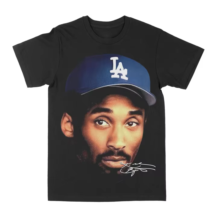 Kobe Bryant T-shirt en coton pour hommes, streetwear décontracté, noir, style hommage