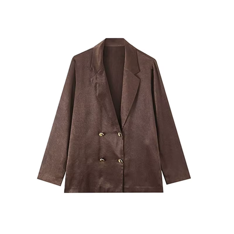 NLZGMSJ Nouveauté Printemps 2026 – Ensembles Femme : Pantalon Large Effet Froissé et Veste de Bureau