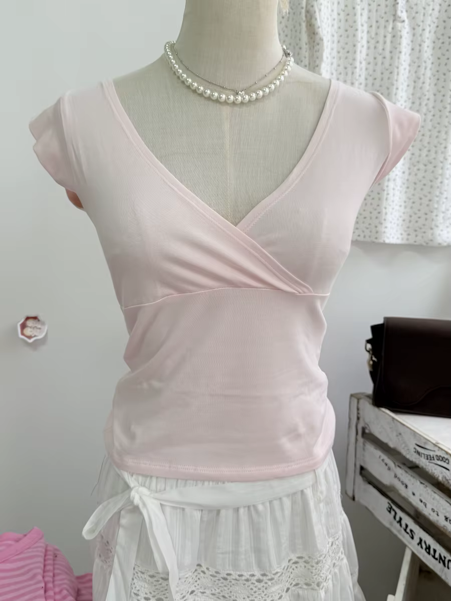 T-shirts sans manches à col en V à pois bleu marine pour femmes, style vintage décontracté, coupe aj