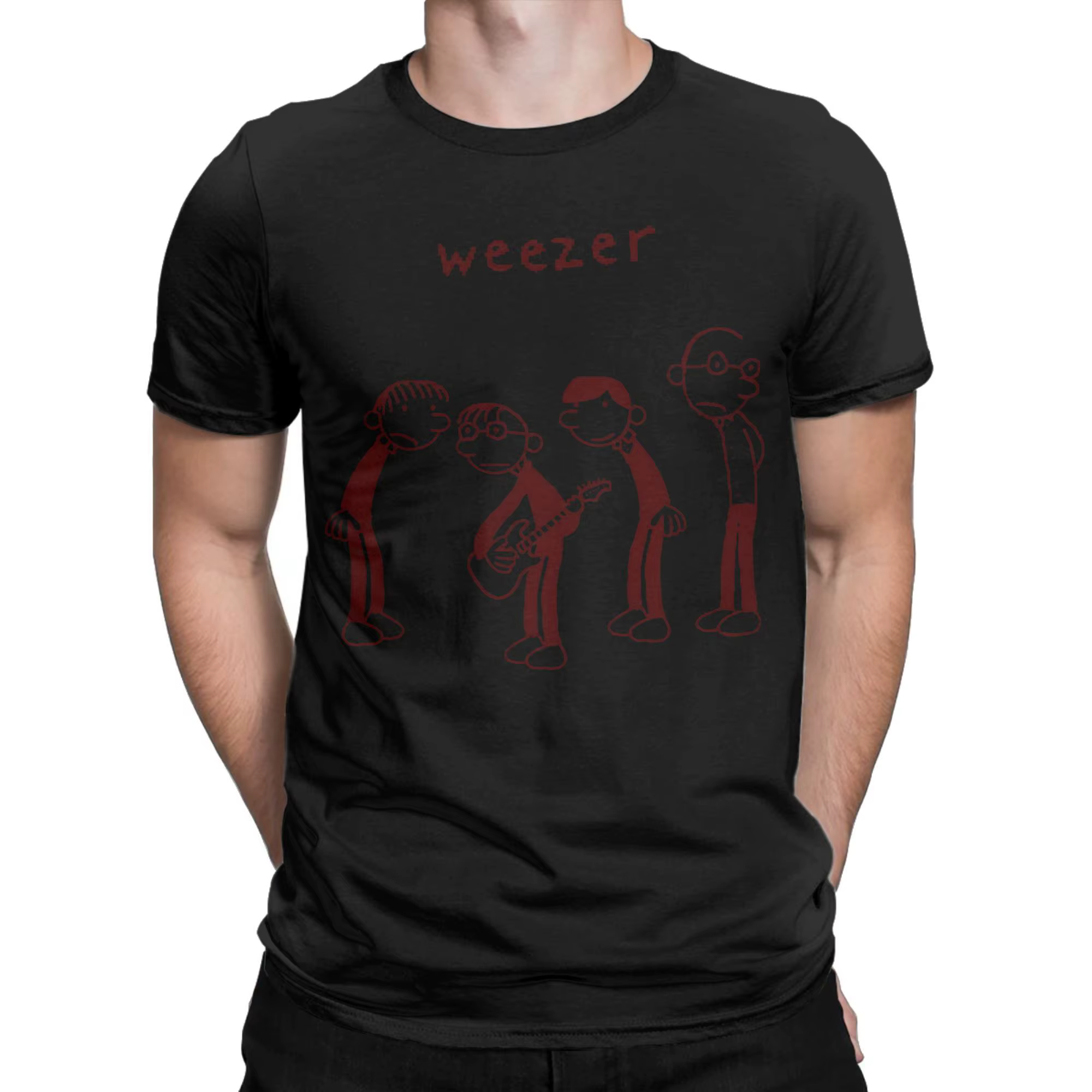 Weezer 1994 Album bande t-shirt pour hommes femmes cadeau t-shirts vêtements en coton