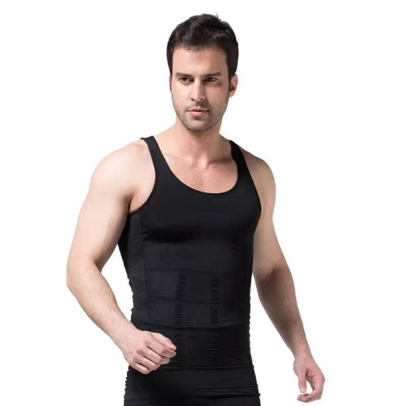 T-shirt de sport pour hommes, sous-vêtements de Compression, Corset modelant le corps, haut aminciss