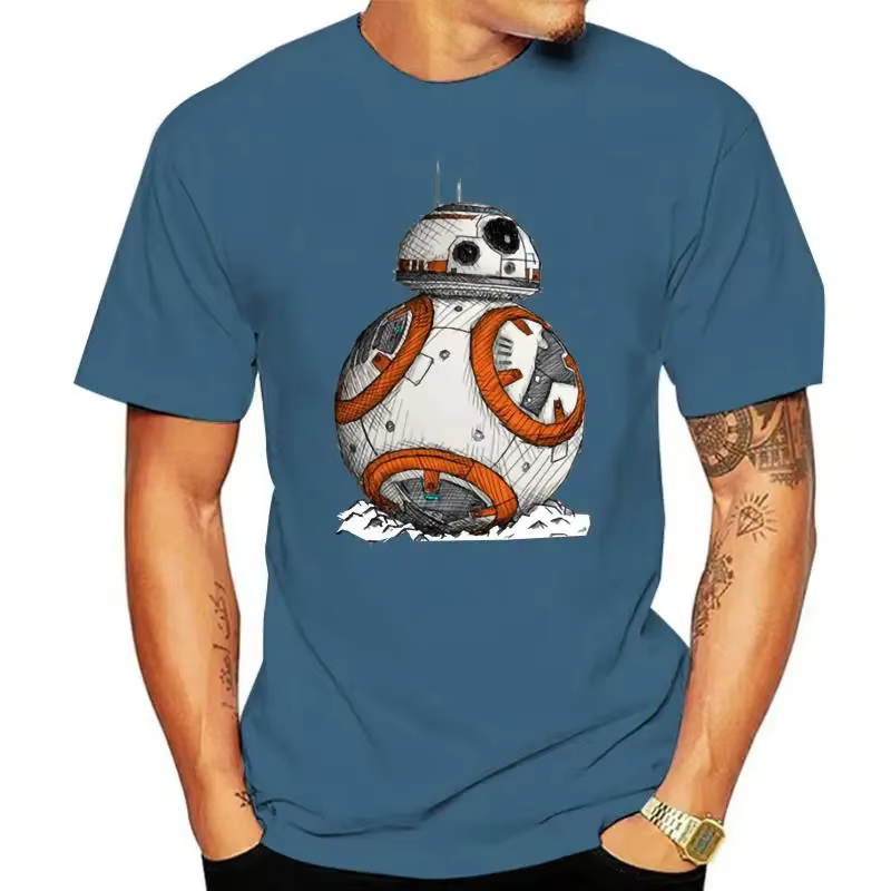 BB-8 Coloré-Bb8 Femmes T-Shirt 100% Coton O-cou Personnalisé Imprimé Tshirt Hommes T-shirt harajuku
