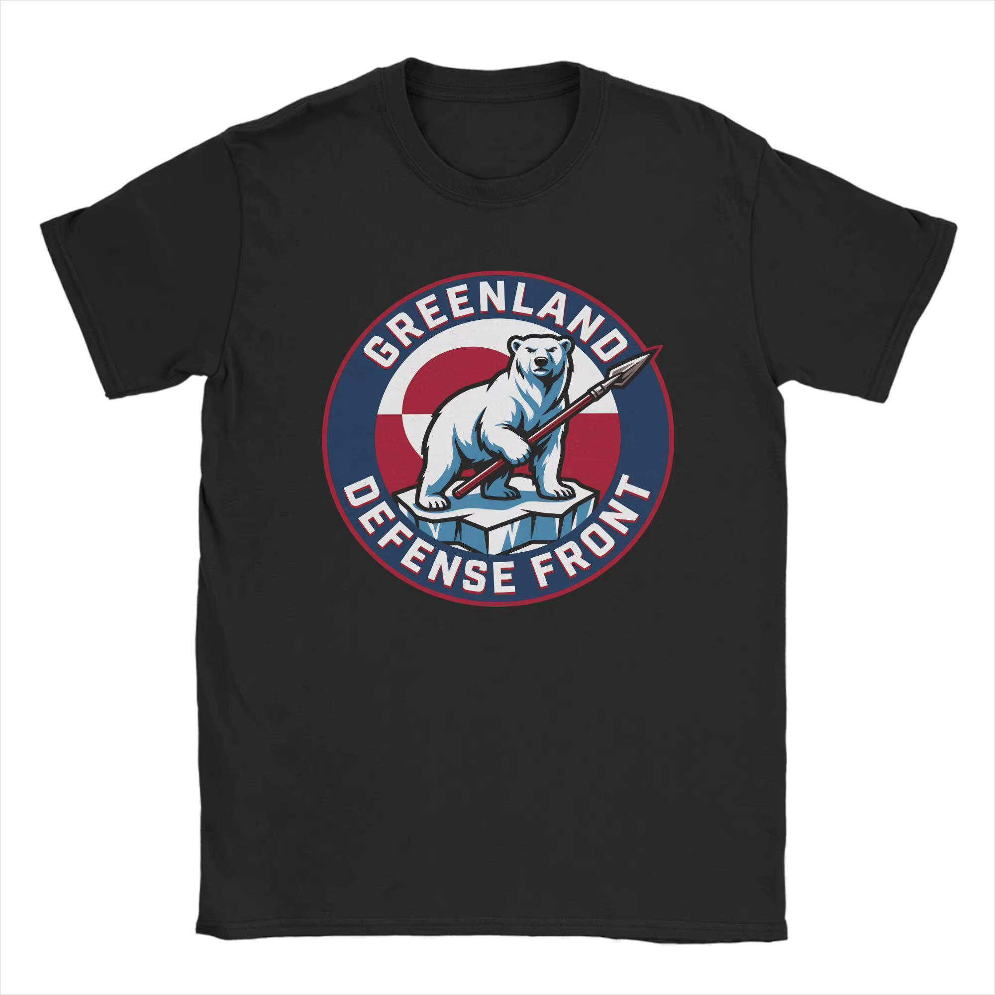 T-Shirts pour hommes Greenland Defense Front, t-shirt amusant 100% coton, à manches courtes, col ron