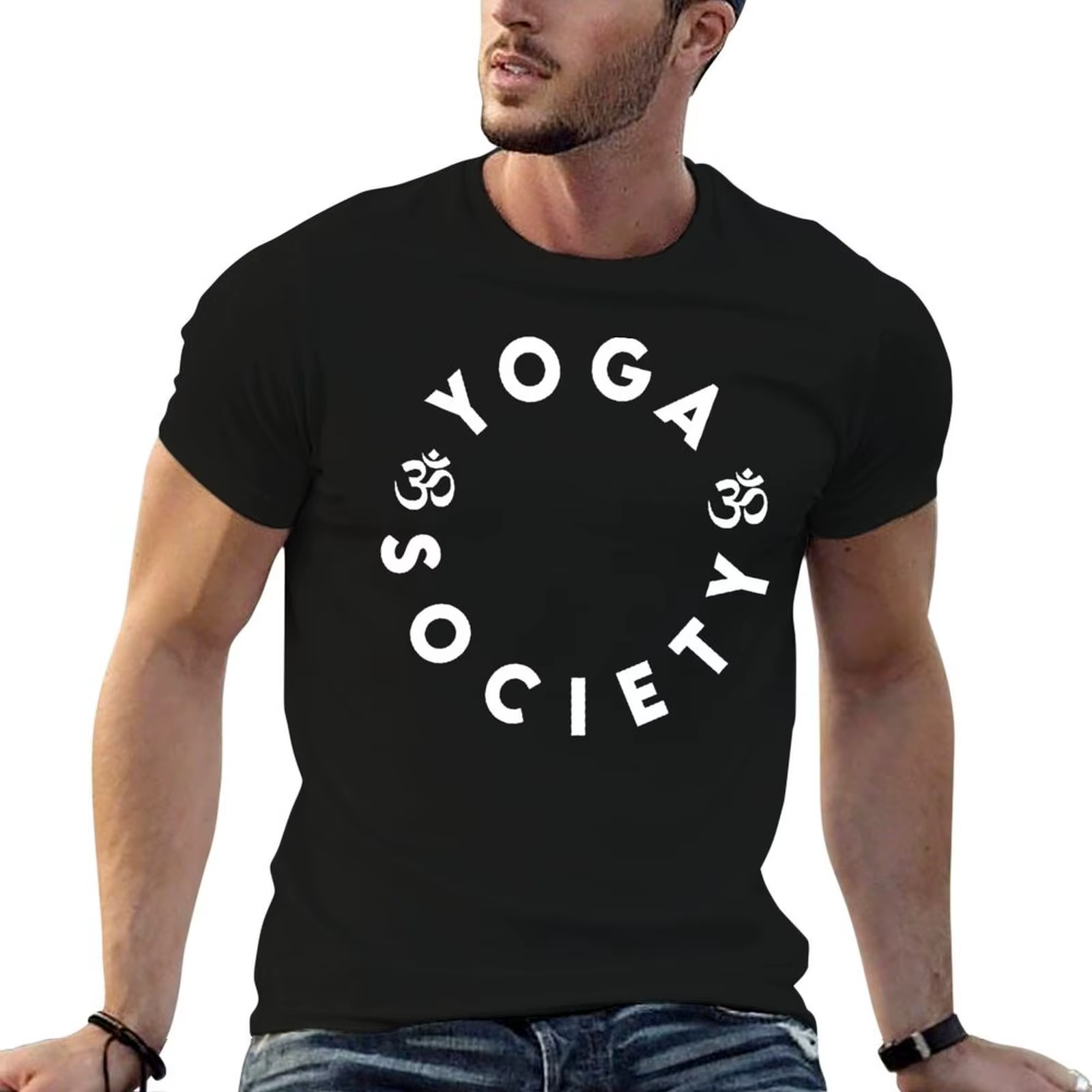T-shirt Yoga Society, t-shirt personnalisé pour homme, 100% coton, t-shirts en coton pour homme, t-s