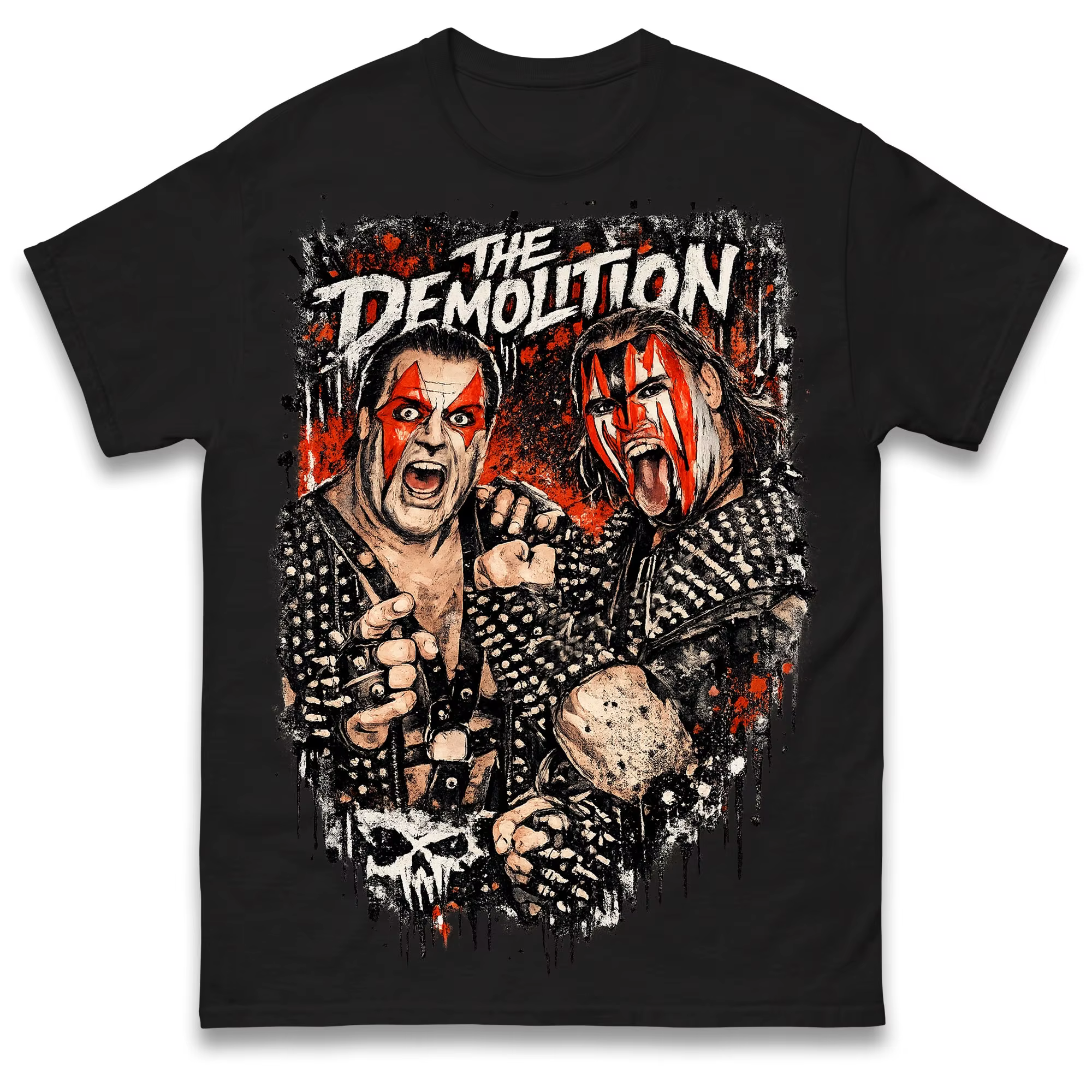 T-Shirt graphique The Demolition Wrestling Tag Team pour hommes et femmes, style rétro des années 80