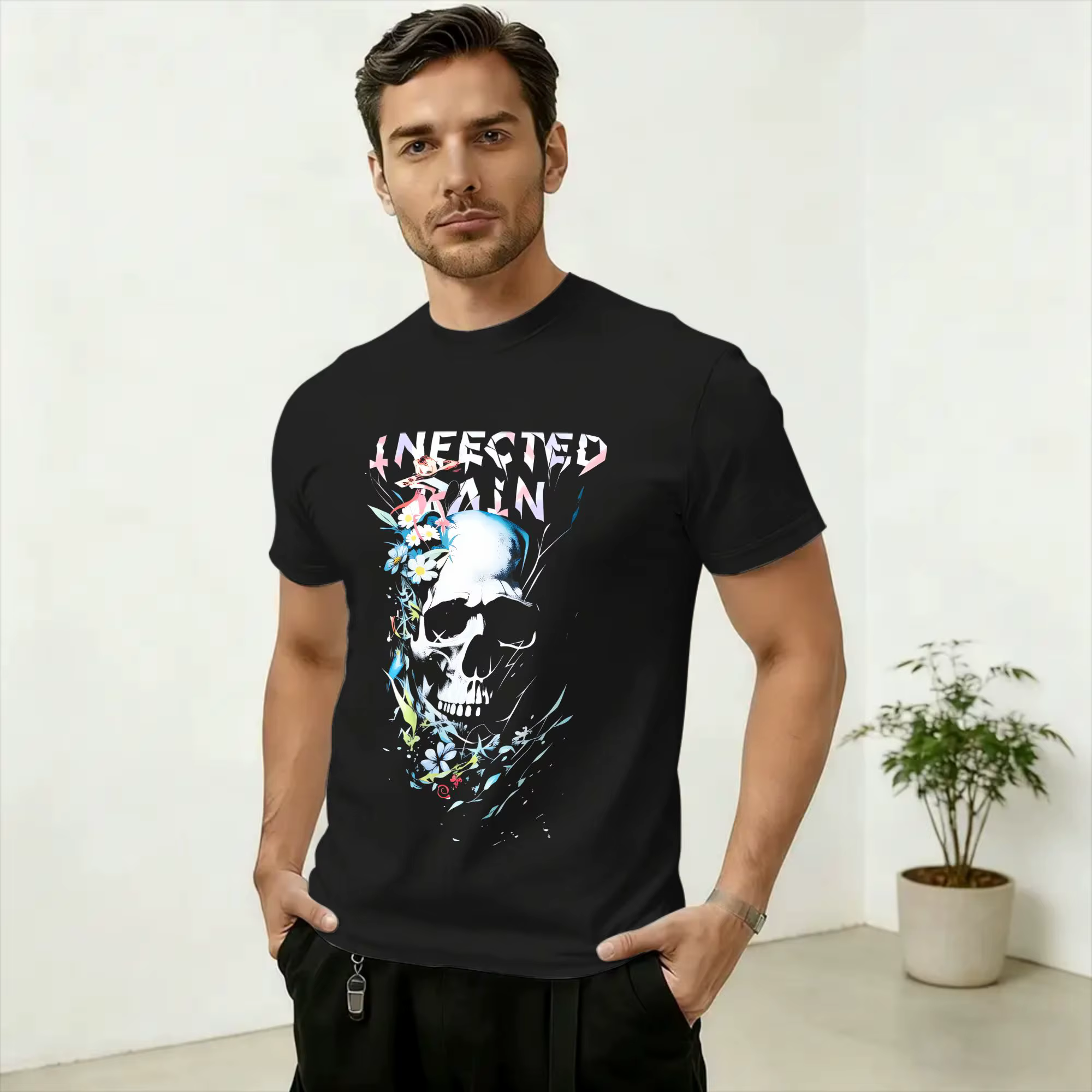 T-shirt Harajuku d'été, T-shirts populaires du groupe Infected Rain, T-shirt en coton pour hommes, d