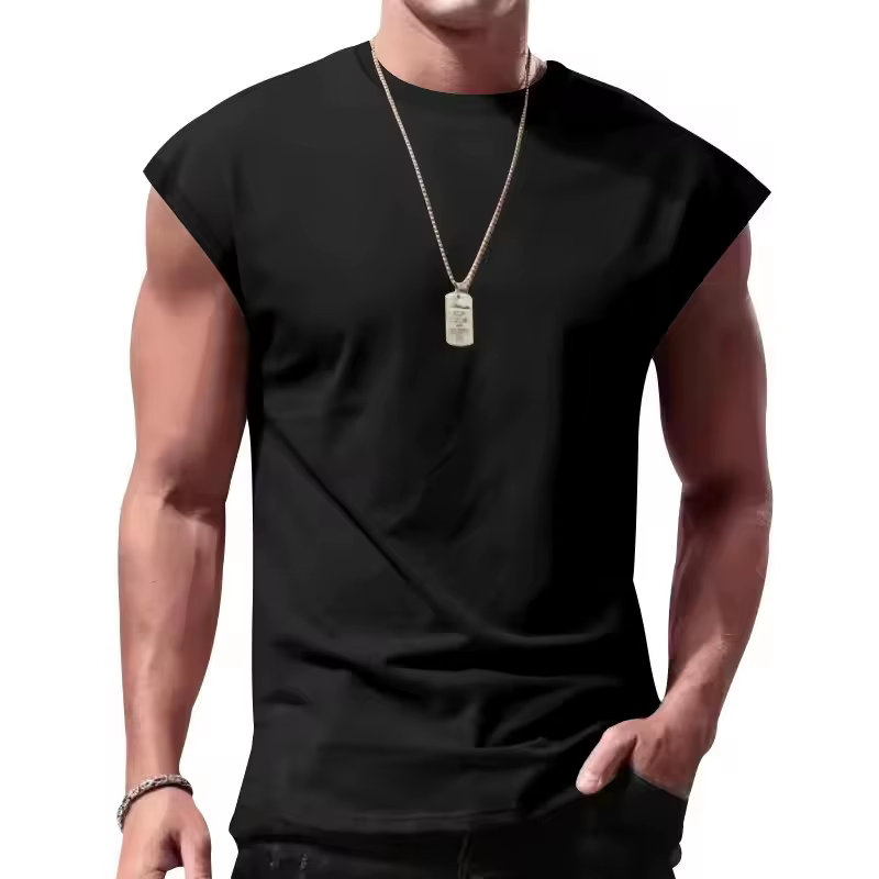 T-shirt décontracté à manches courtes et col rond pour homme, coupe ample, respirant, idéal pour le 