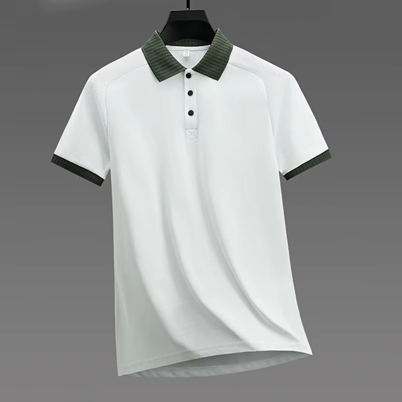 Nouveau Polo Homme Manches Courtes 2026 – T-shirt Décontracté Couleur Unie Tendance pour Affaires et