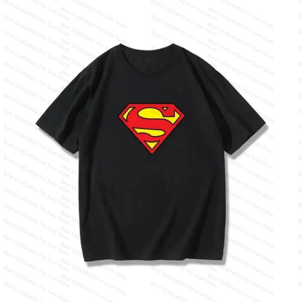 T-shirts Batman Superman Wonder Woman, T-shirt en coton à motif de dessin animé Flash, T-shirt décon