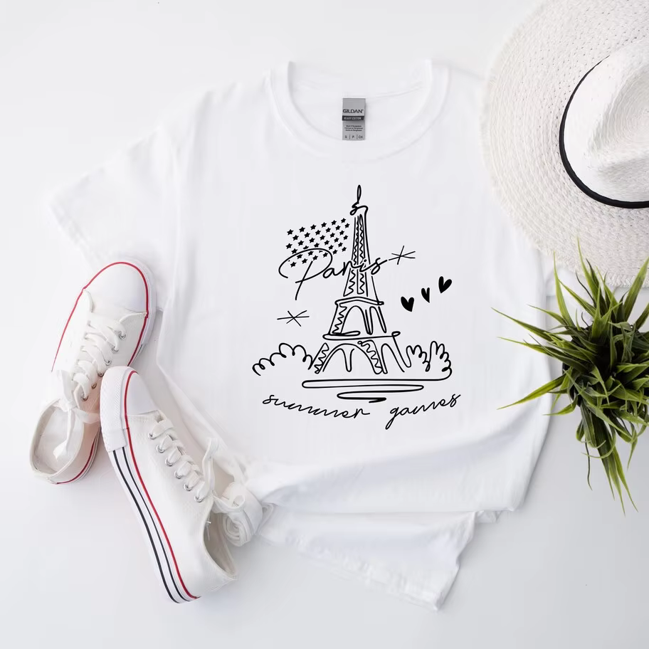 Tour Eiffel Chemise Paris Tshirt Roses roses Floral Tour Eiffel Vintage Paris Cadeaux Paris France S