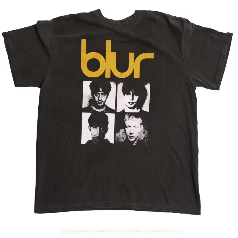 T-shirt décontracté américain en coton à manches courtes, style rock punk britannique, motif tacheté