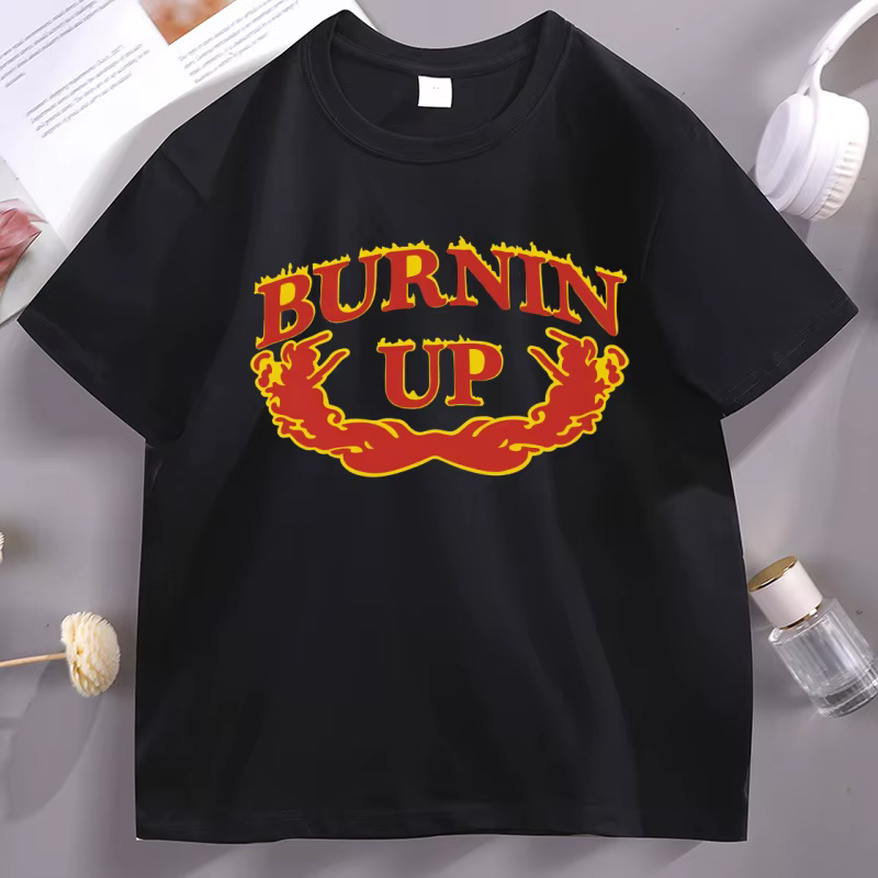 Burnin Up T-shirt graphique hommes vêtements casual à manches courtes haute qualité respirant T-shir