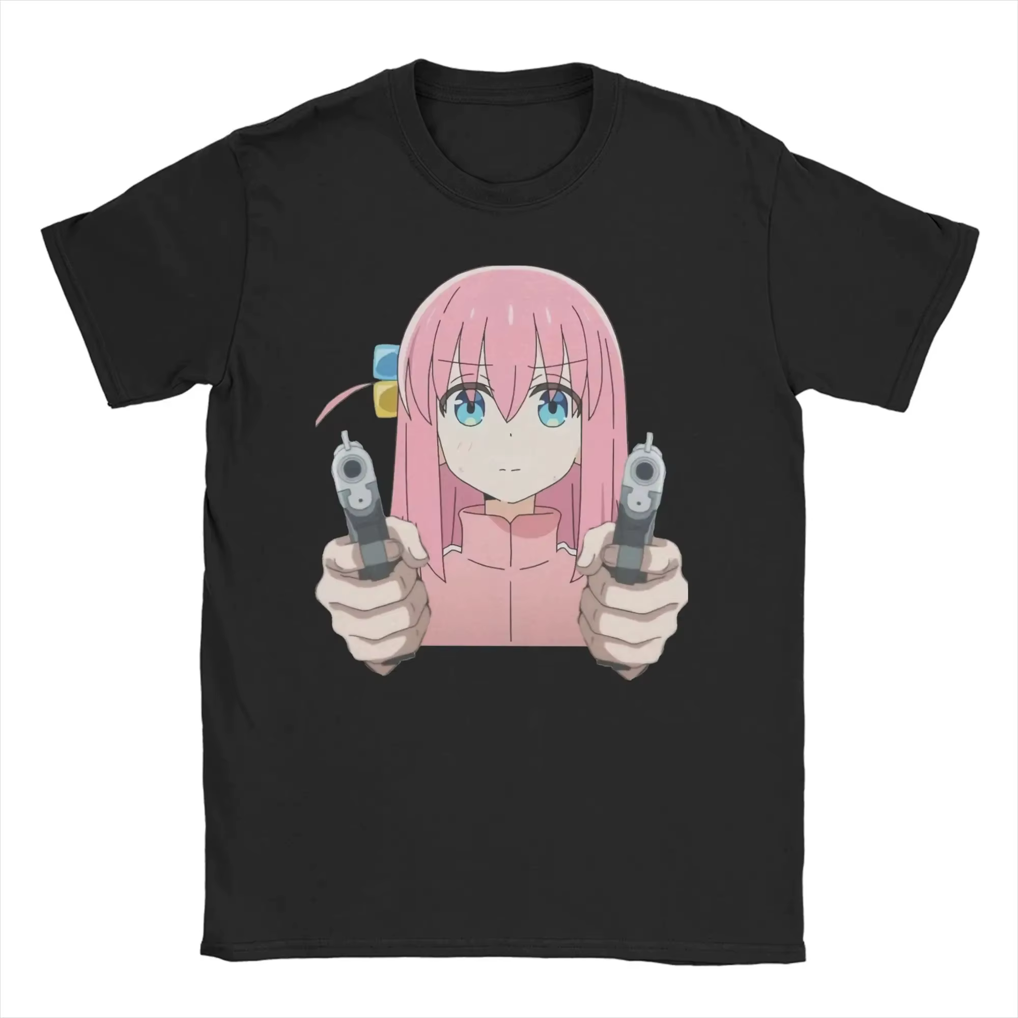 Bocchi The Rock Anime Gotoh Hitori T-shirt pour hommes et femmes, T-shirt d'été amusant en coton à c