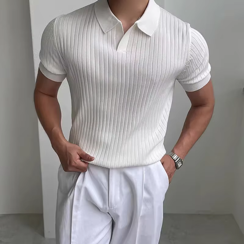 Polo de golf slim fit pour homme, été, sport, loisirs, tendance, col ouvert, séchage rapide, respira