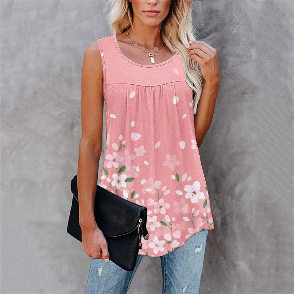 T-shirt imprimé floral grande taille pour femme, haut sexy, précieux, décontracté, plissé, été, 2022