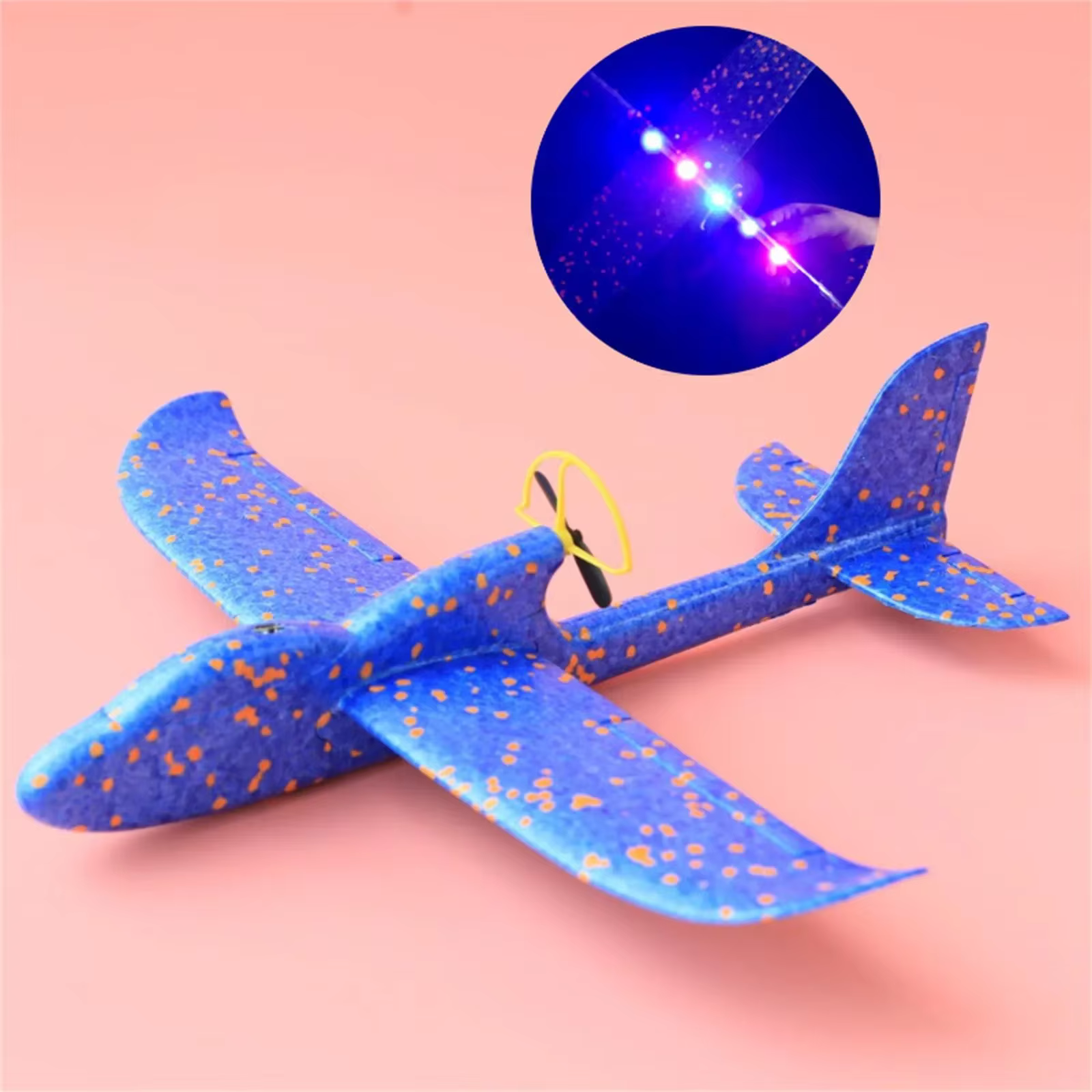Planeur électrique en mousse, avion à lancer à la main avec lumière LED, avion de vol automatique, j