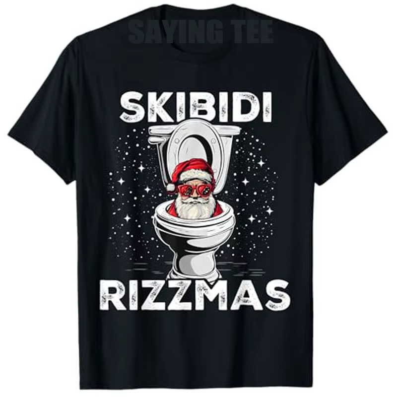 T-shirt humoristique sur mesure pour homme, tenue graphique, T-shirt sur mesure, Père Noël, Éléphant