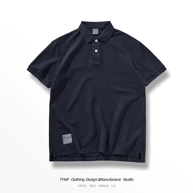 Polo en pur coton polyvalent à la mode avec col, parfait pour l'été