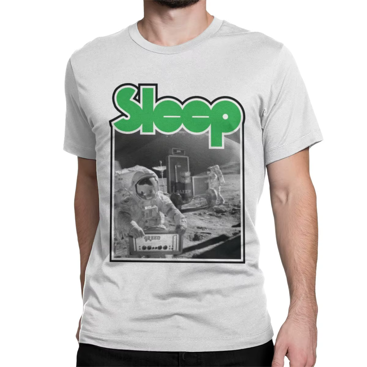 T-Shirt Manches Courtes Col Rond pour Homme et Femme, Vêtement en Coton, Style Rock Metal, Sommeil D