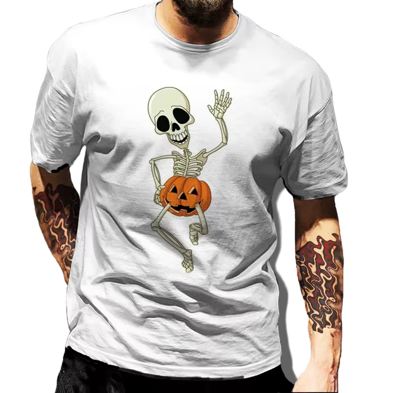 Hommes Halloween T-Shirt tendance vêtements gothique Streewear homme Hip Hop hauts Clown graphique t