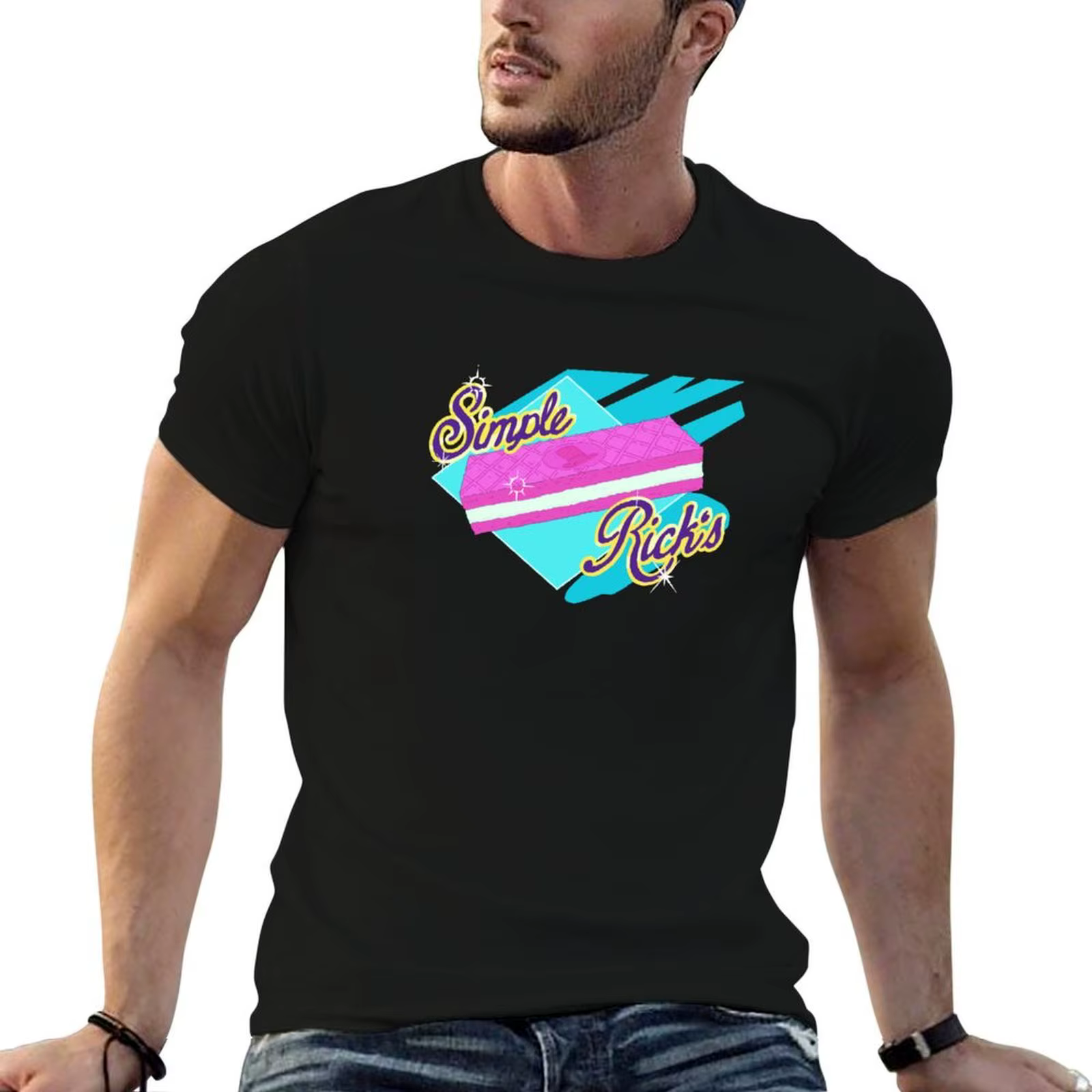 T-shirt Simple Rick's pour hommes, t-shirts décontractés pour hommes, t-shirt graphique