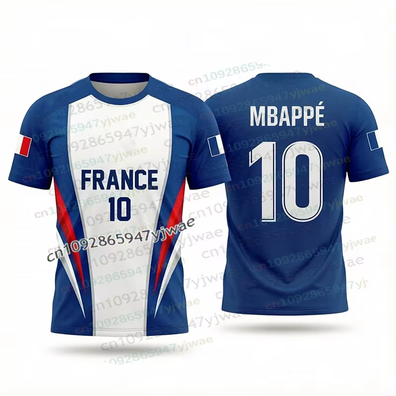 T-shirt de football 2026 France Mbappé 10 pour hommes, femmes et jeunes – Maillot spécial été pour c