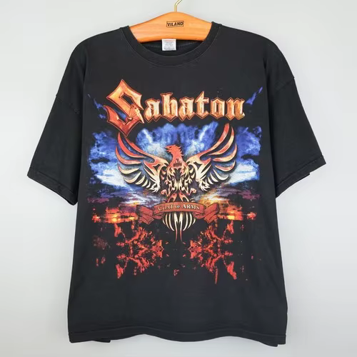 T-shirt vintage Sabaton tour 2014, vêtements pour hommes, t-shirts graphiques
