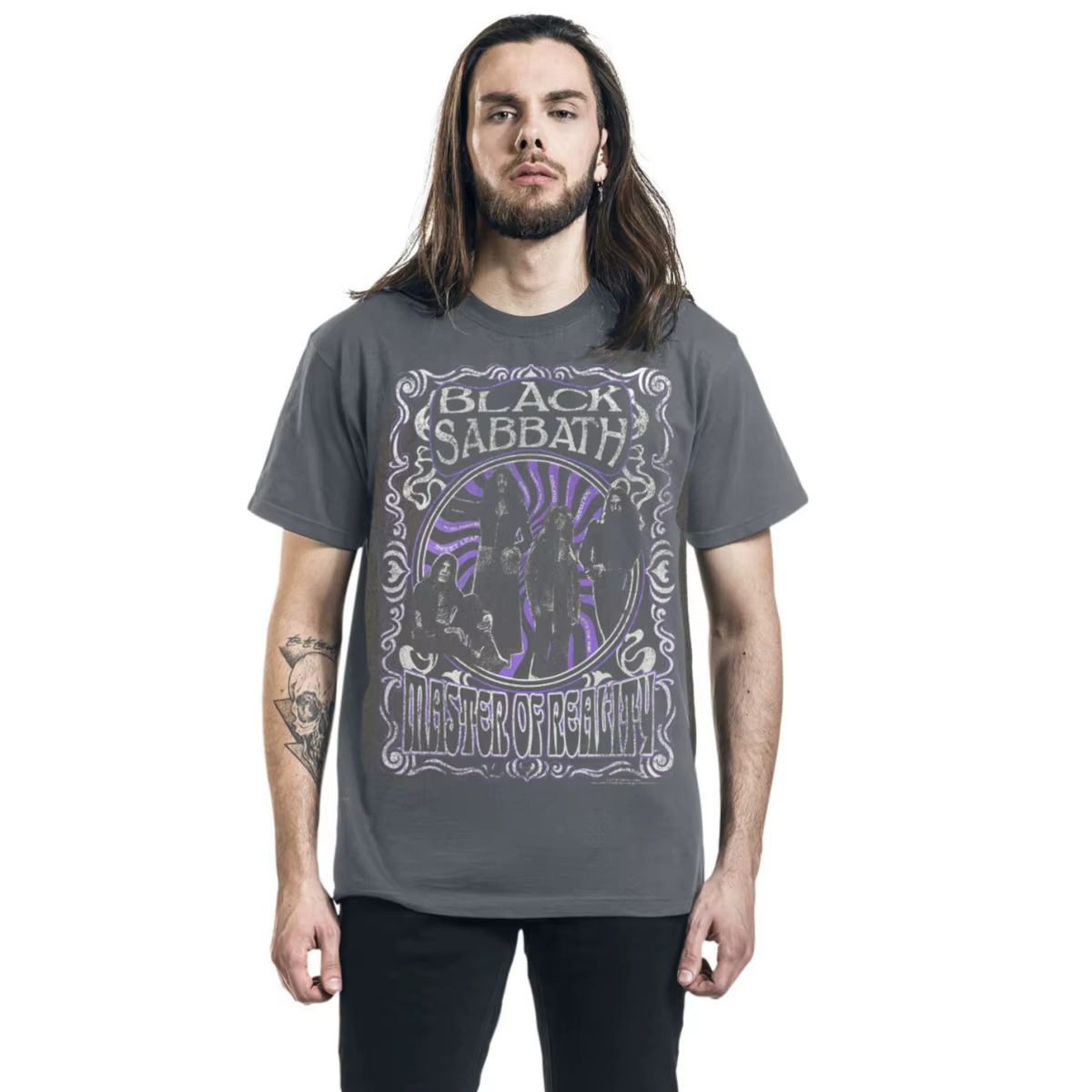 T-shirt en coton noir avec motif Black Sabbath, unisexe, manches courtes, marque de mode, tee-shirt