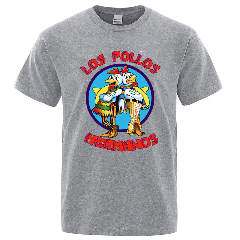 Été hommes de haute qualité LOS POLLOS Hermanos drôle imprimé T-Shirt décontracté coton respirant T-