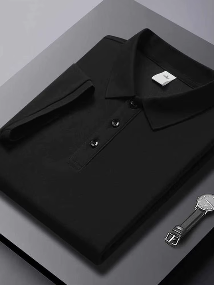 Polo basique uni pour homme, été 2026, décontracté, manches courtes, style Y2K, streetwear, vêtement