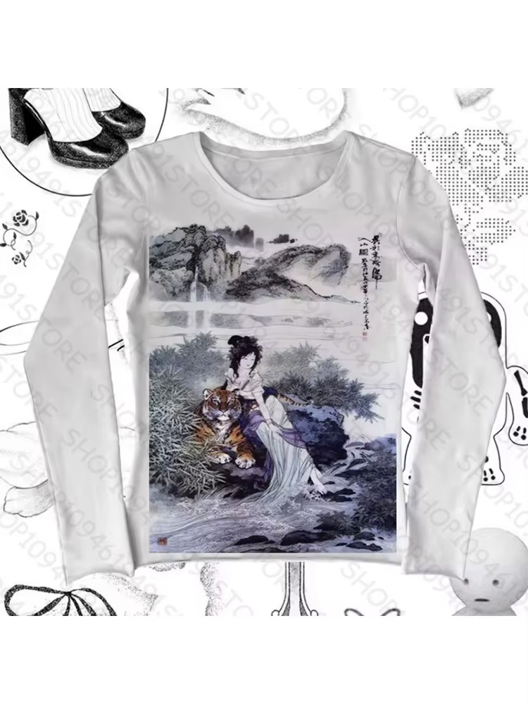 Star Girl Y2k hauts Harajuku Grunge vêtements pour femmes Kpop Goth Emo haut court femmes à manches 
