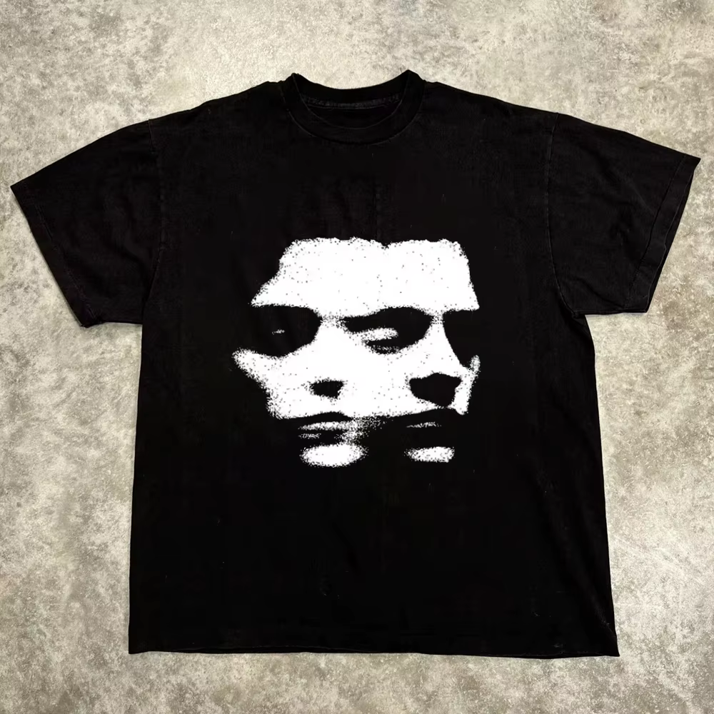 T-shirt surdimensionné avec lettres graphiques Harajuku Y2k pour hommes et femmes, Streetwear de cho