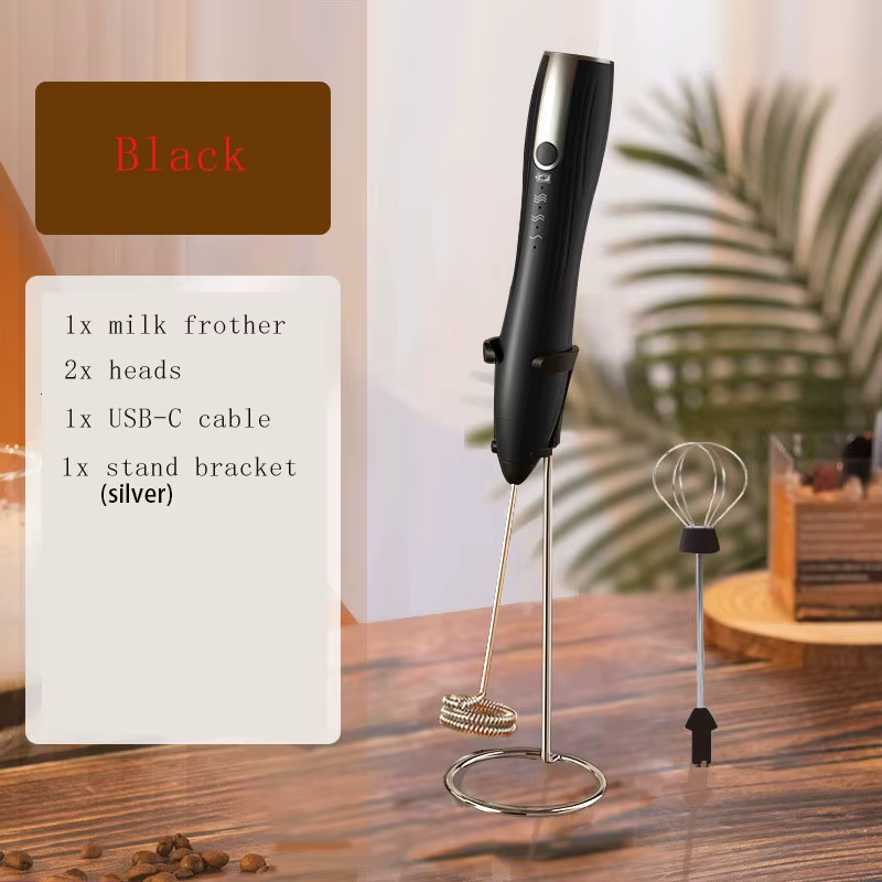 Batteur à œufs électrique Rechargeable avec support, fouet à main réglable à 3 vitesses, mélangeur d