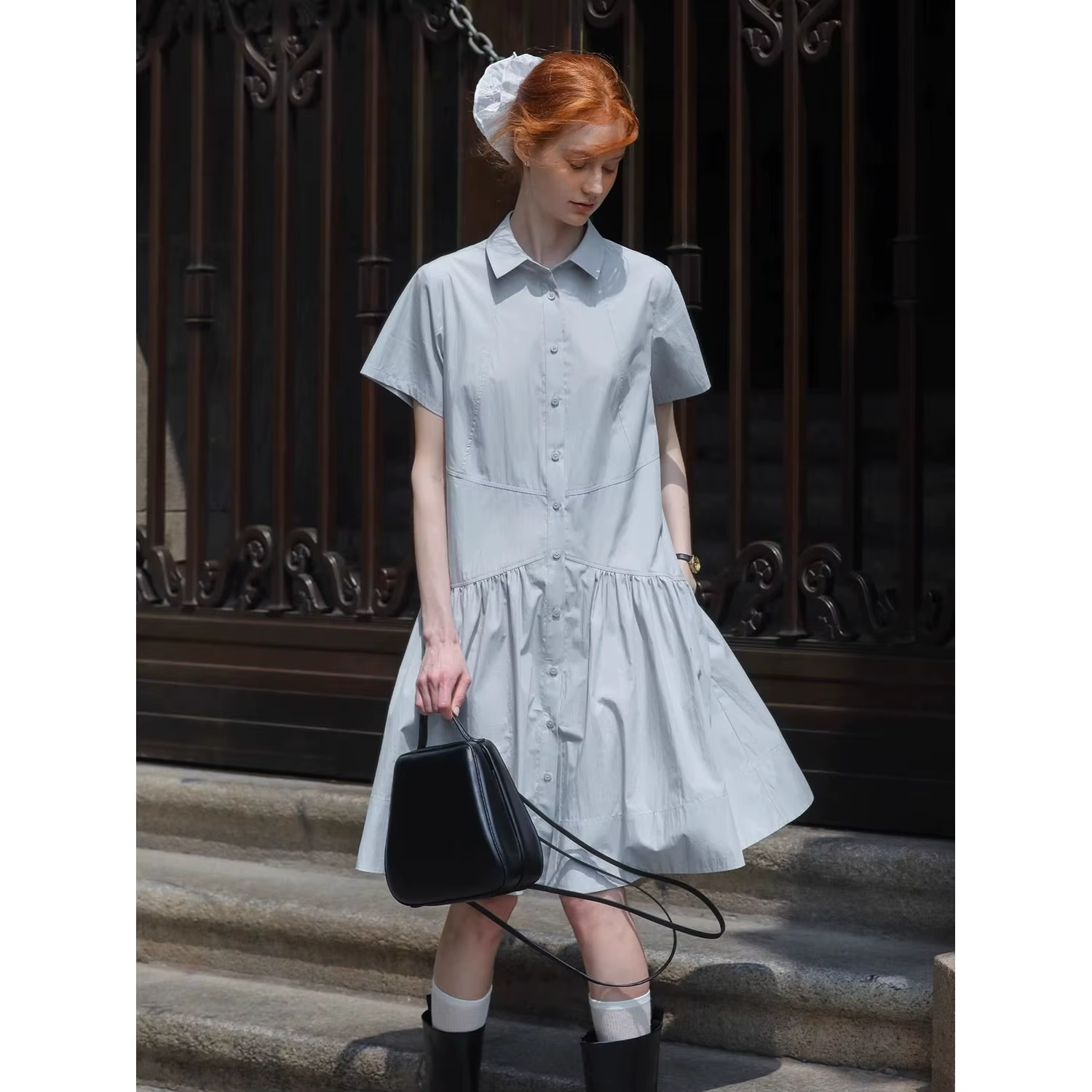 Robe chemise 2026, été, coupe ajustée, robe longue pour femmes