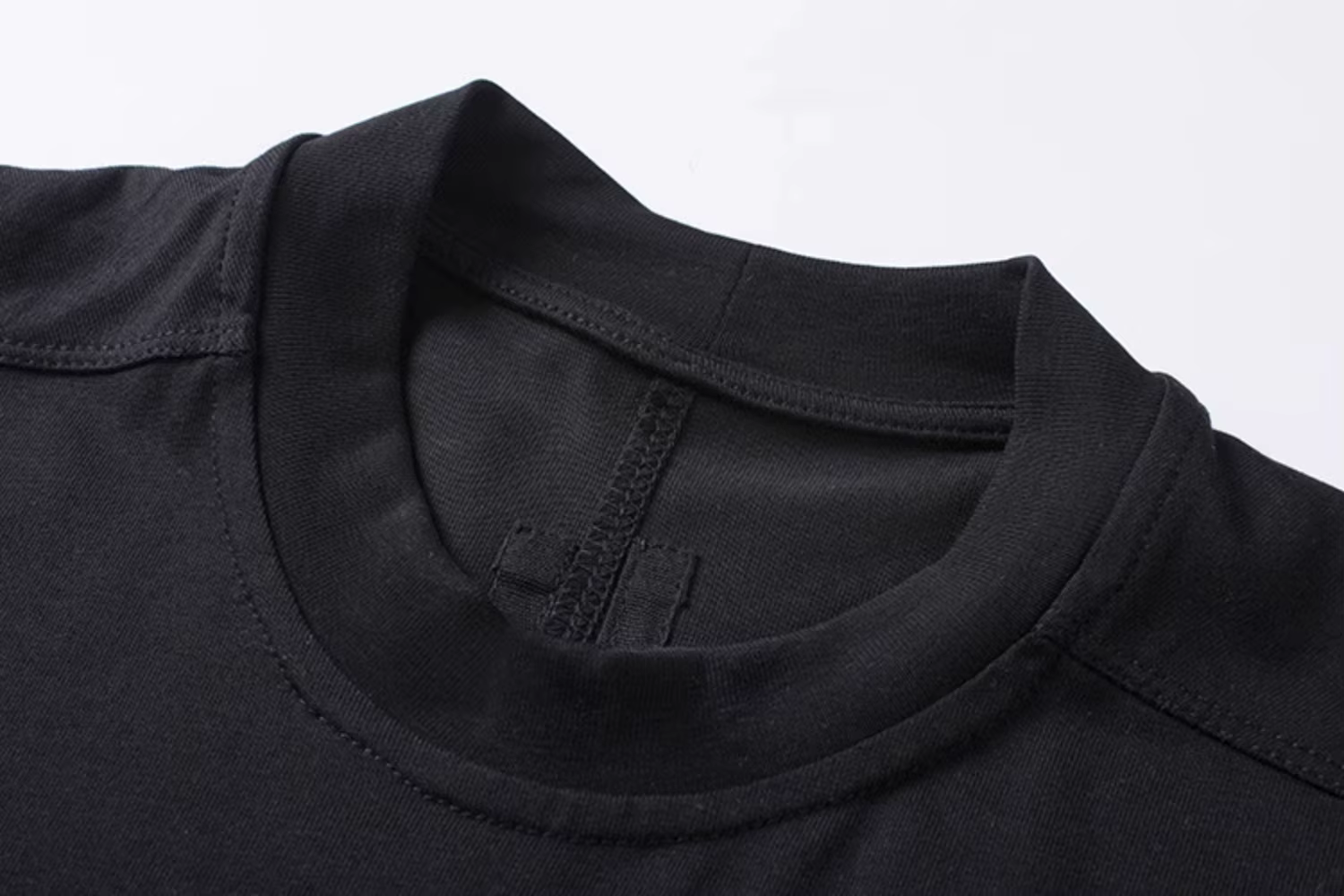 Dark RICK RO Style coton haute rue hommes couleur unie petit col épaules dénudées grand en forme de