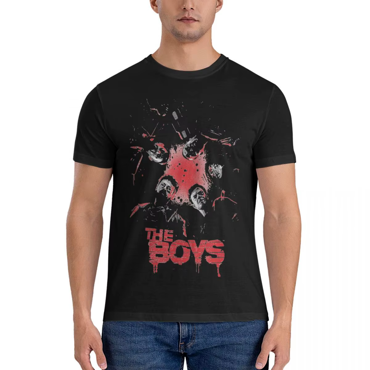 T-shirt manches courtes col rond homme, vintage, 100% coton, saison 4, The Boyz Elander